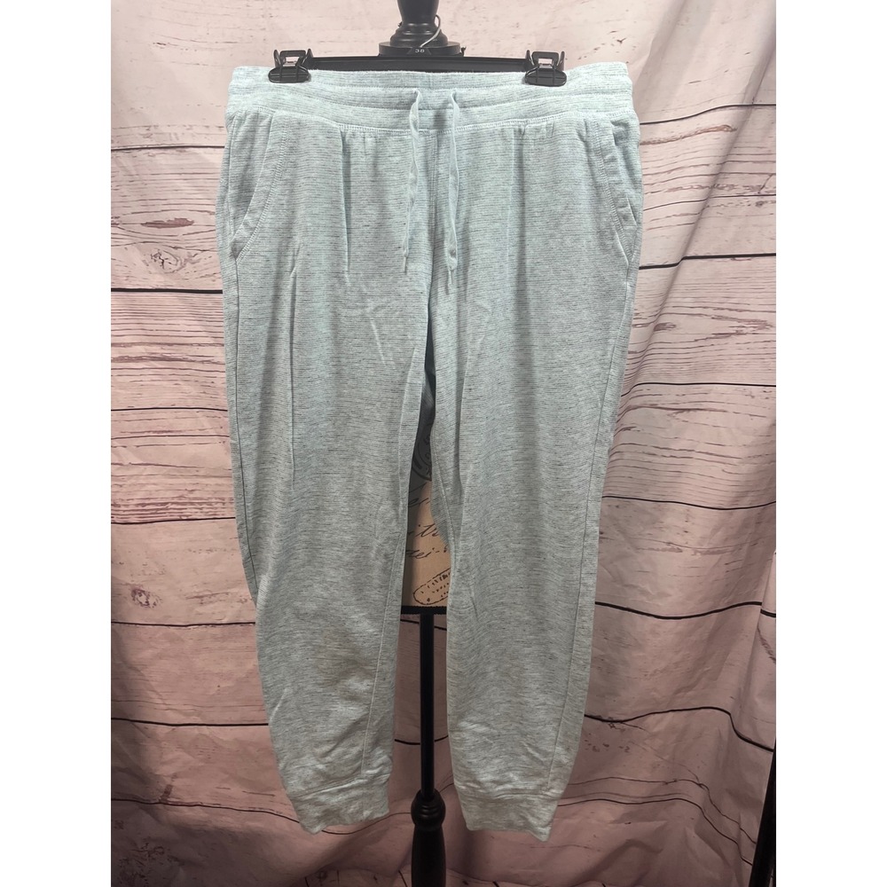 Champion Womens Light Blue Heathered Joggers Sweatpants Pockets Large 1012416